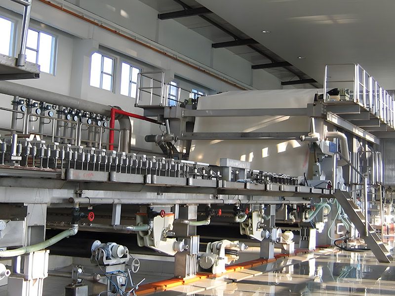 Long mesh multi cylinder machine